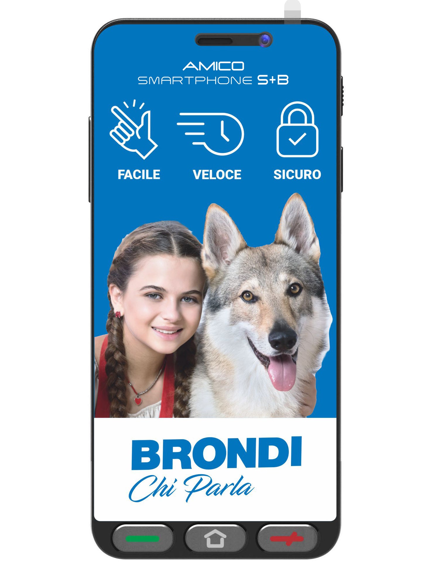 Smartphone Amico Smartphone S B Ner 5 7 Tasto Sos Android 12Go Ds - Visualizzazione dettagliata