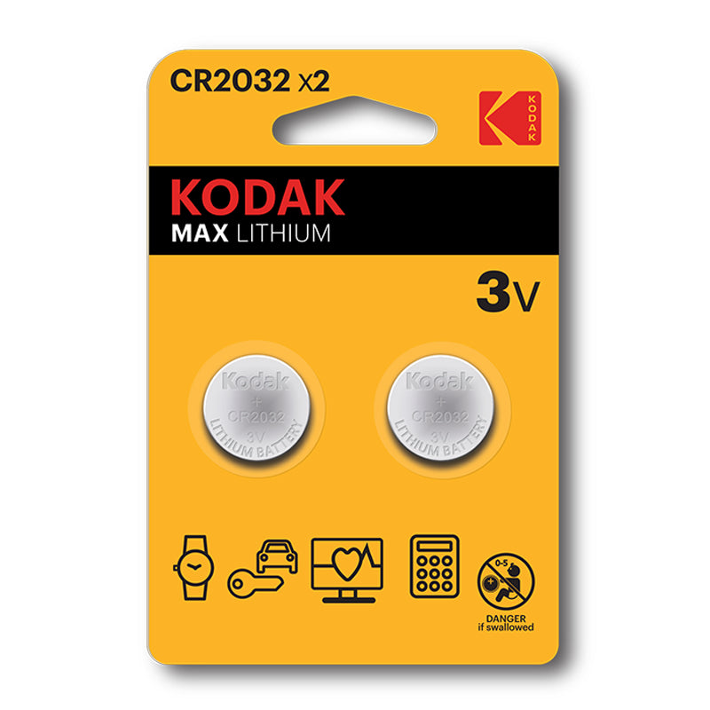 Batteria Cr2032 3V Kodak Max Lithium 2Pz - Visualizzazione dettagliata