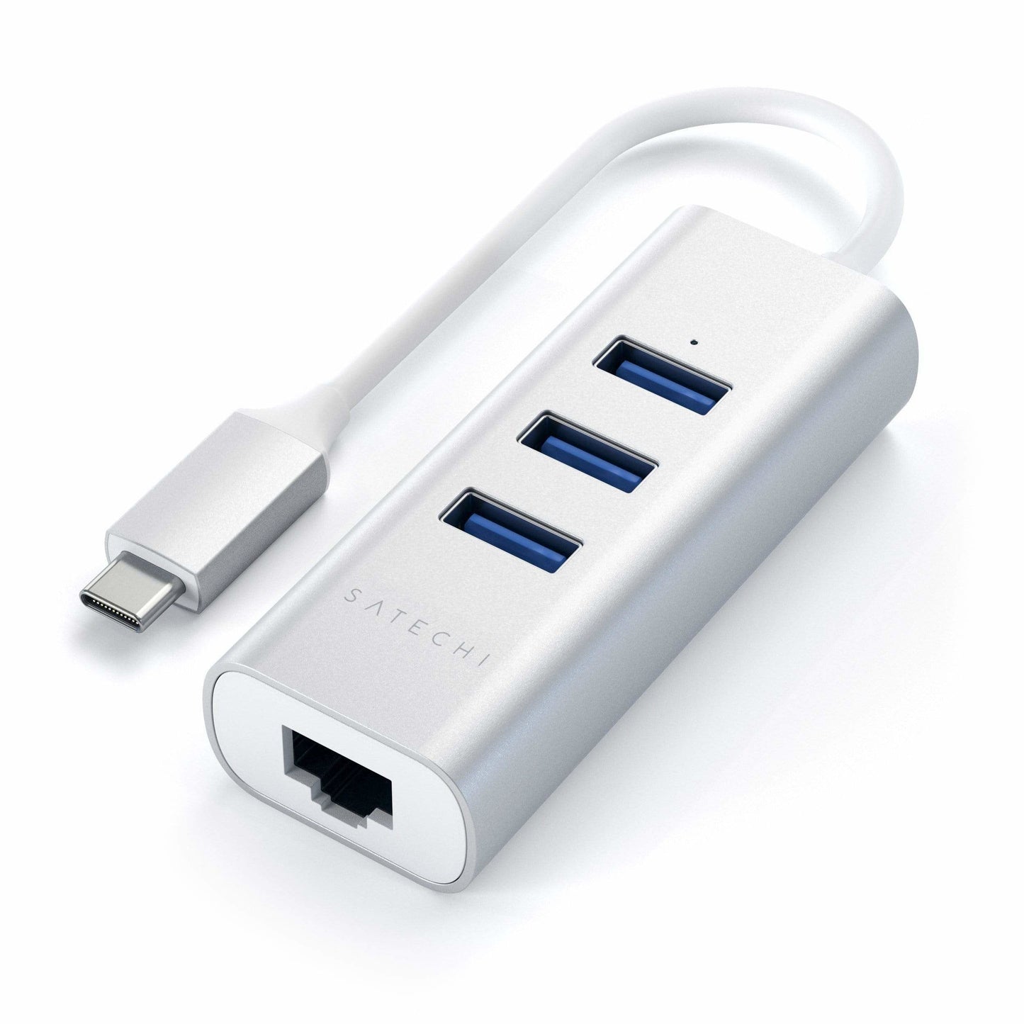 Hub Dock Type C To Usb 3 0 Eth Slv Silver 3P Usb 3 0 1 Ethernet - Visualizzazione dettagliata