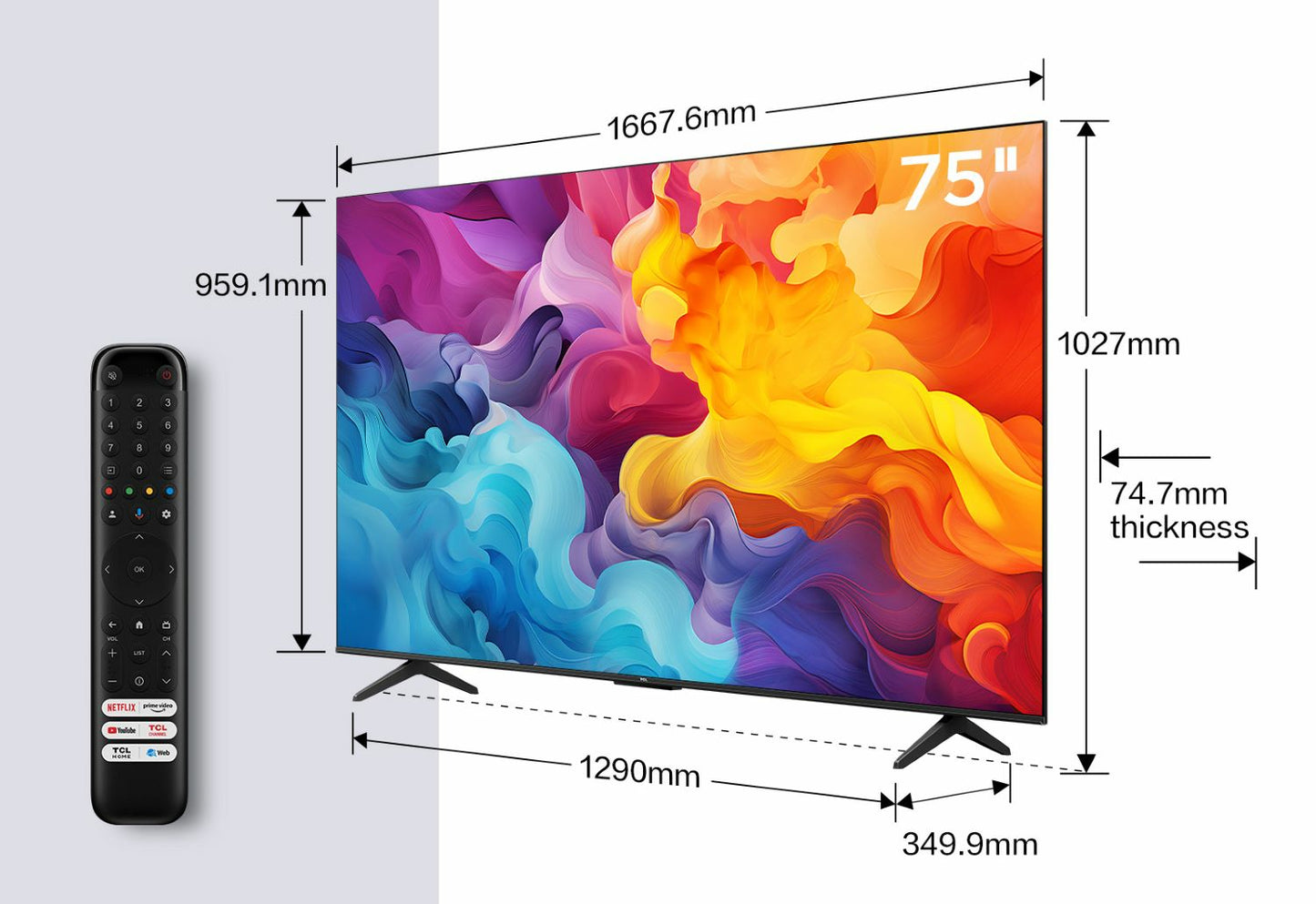 Tv 75 Sam Uhd 4K Smart Google Tv Tuner Dvbt2 Dvbs2 75P61B - Visualizzazione dettagliata