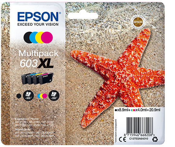 Ink Epson T03A6 Multipack Cmyk Xl Per Workforce Wf 2850Dwf - Visualizzazione dettagliata
