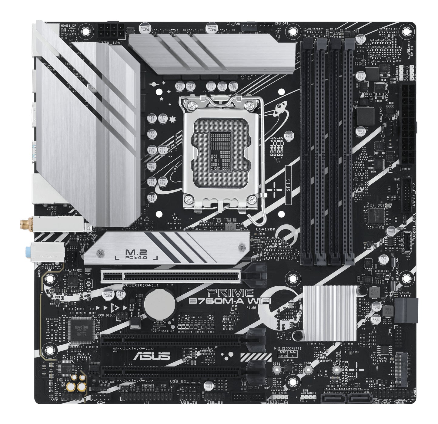 Mb Asus Prime B760M A Wifi S1700 4D5 4S3 2M 2 Gbl U3 2 Dp 2Hdmi - Visualizzazione dettagliata