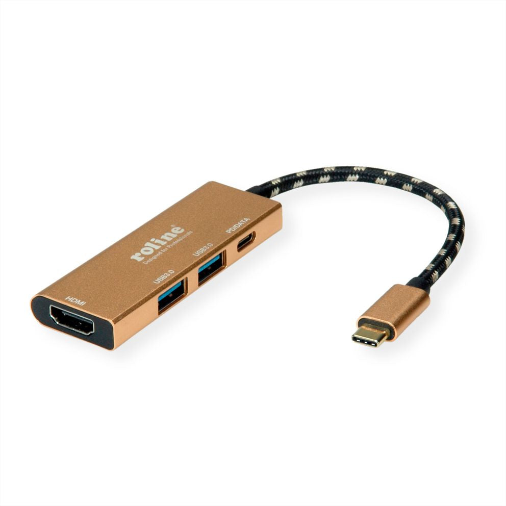 Docking Type C Multiport 4In1 1 Hdmi 4K 2 Usb 3 2 1 Usb C Pd - Visualizzazione dettagliata