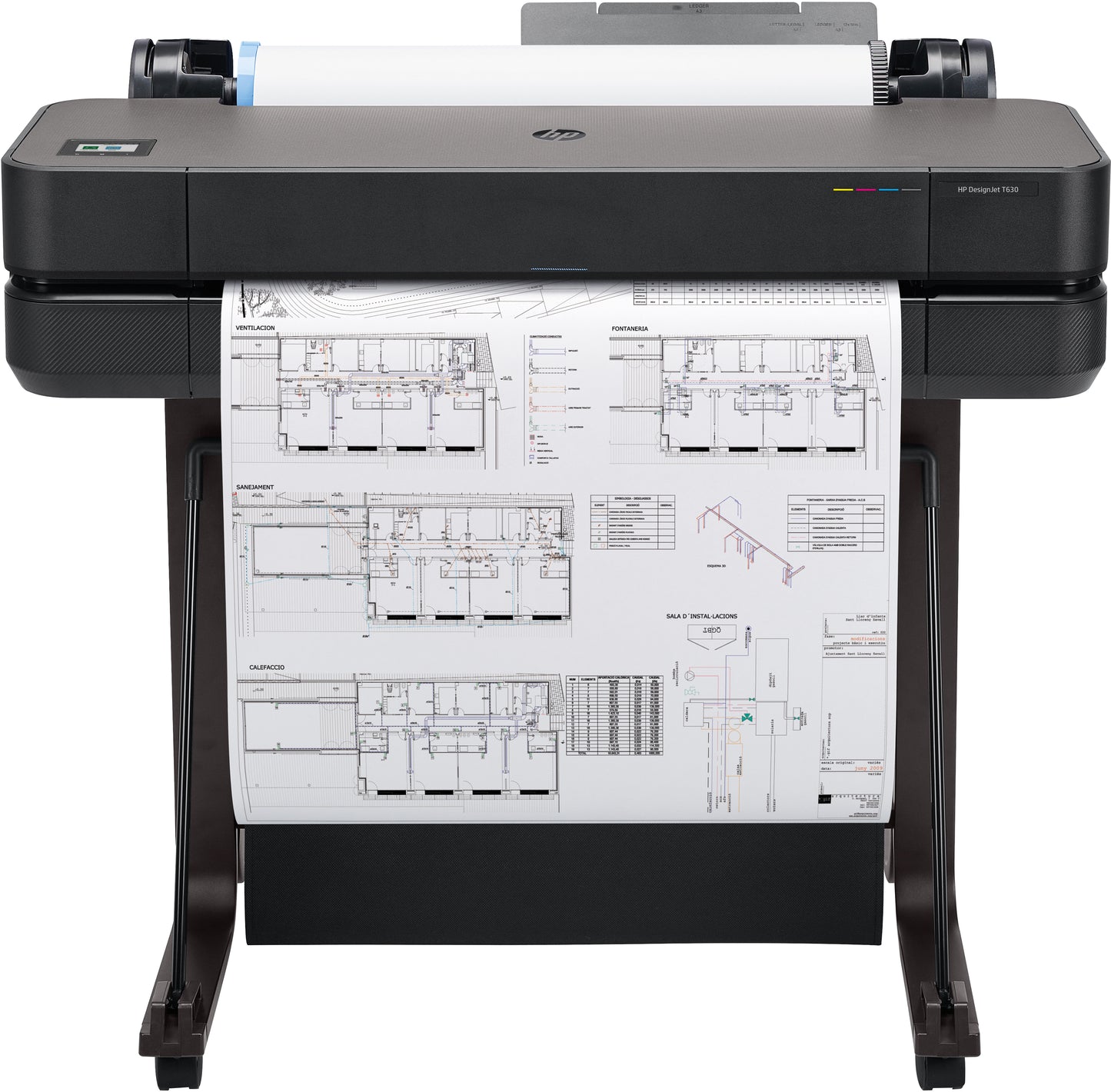 Plotter A1 24T630 4Ink Lan Usb 30Sec A1 Piedistallo E Raccoglitore - Visualizzazione dettagliata