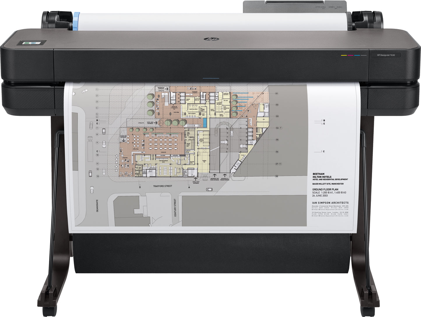 Plotter A0 36T630 4Ink Lan Usb 30Sec A1 Piedistallo E Raccoglitore - Visualizzazione dettagliata