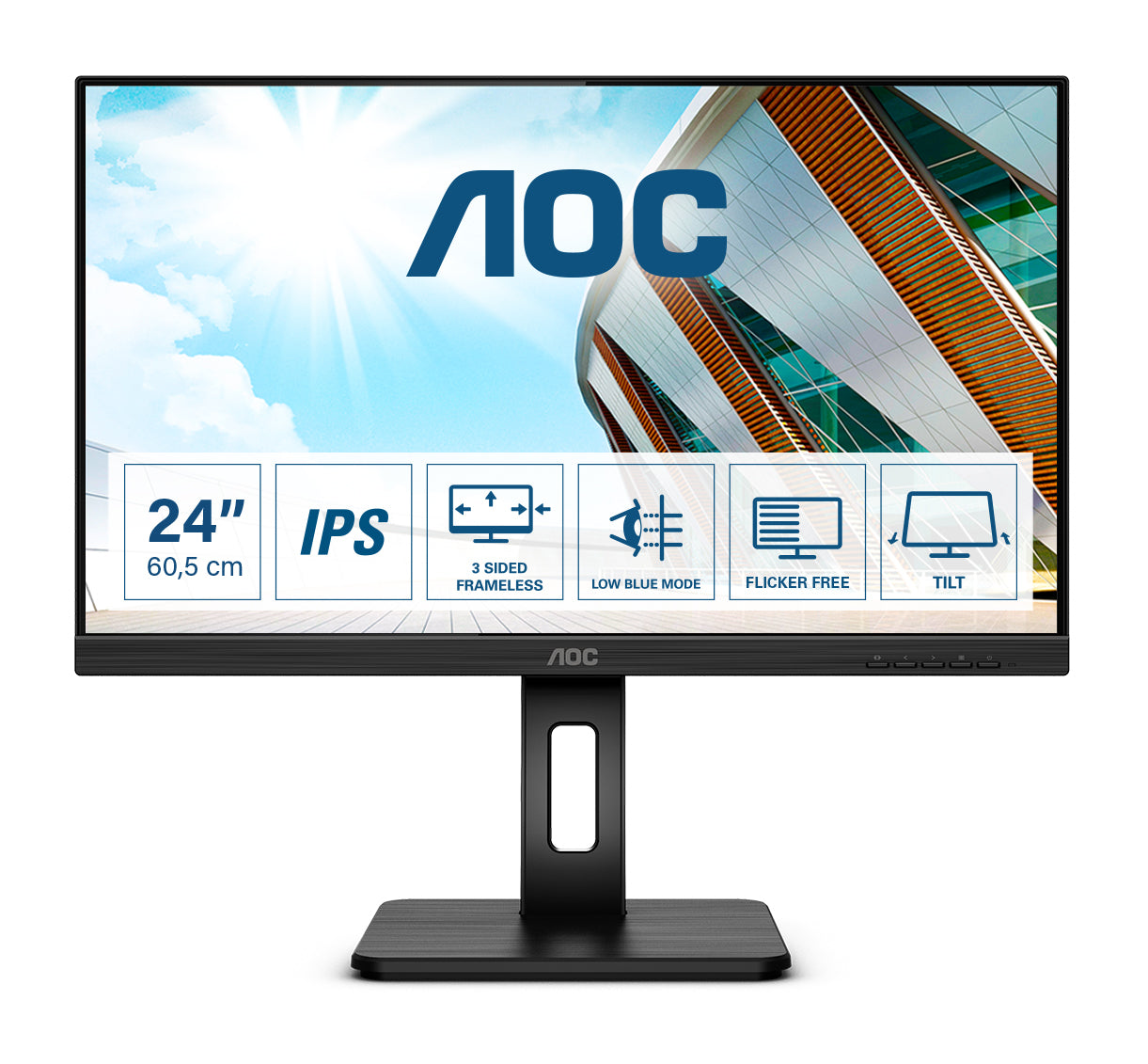 Mon 23 8Ips Qhd Hdmi Dp Usb Mm Dvi Aocs Q24P2Q Pivot Reg Altezza - Visualizzazione dettagliata