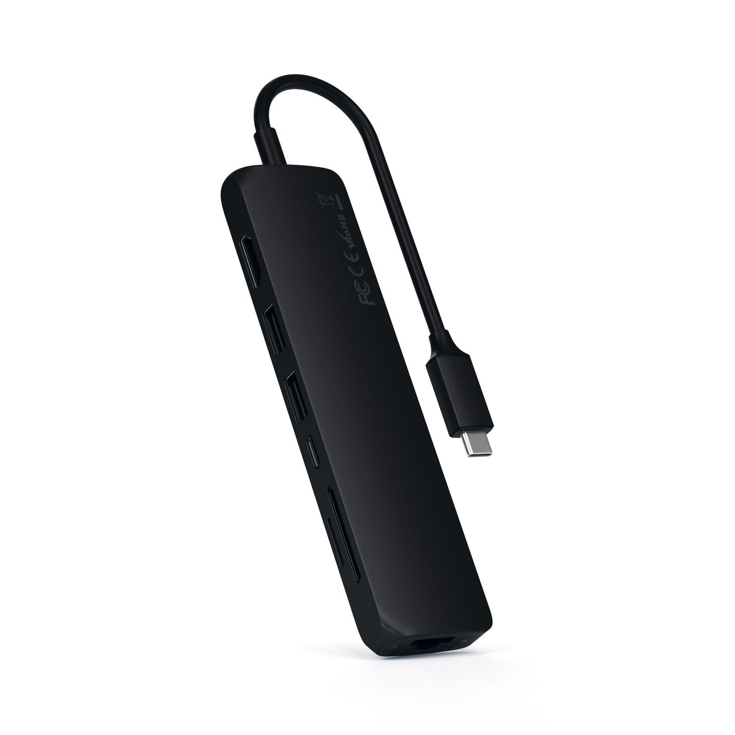 Adattatore Type C Multiport Black Pd 60W Hdmi4K 2Usb Gbit Microsd - Visualizzazione dettagliata