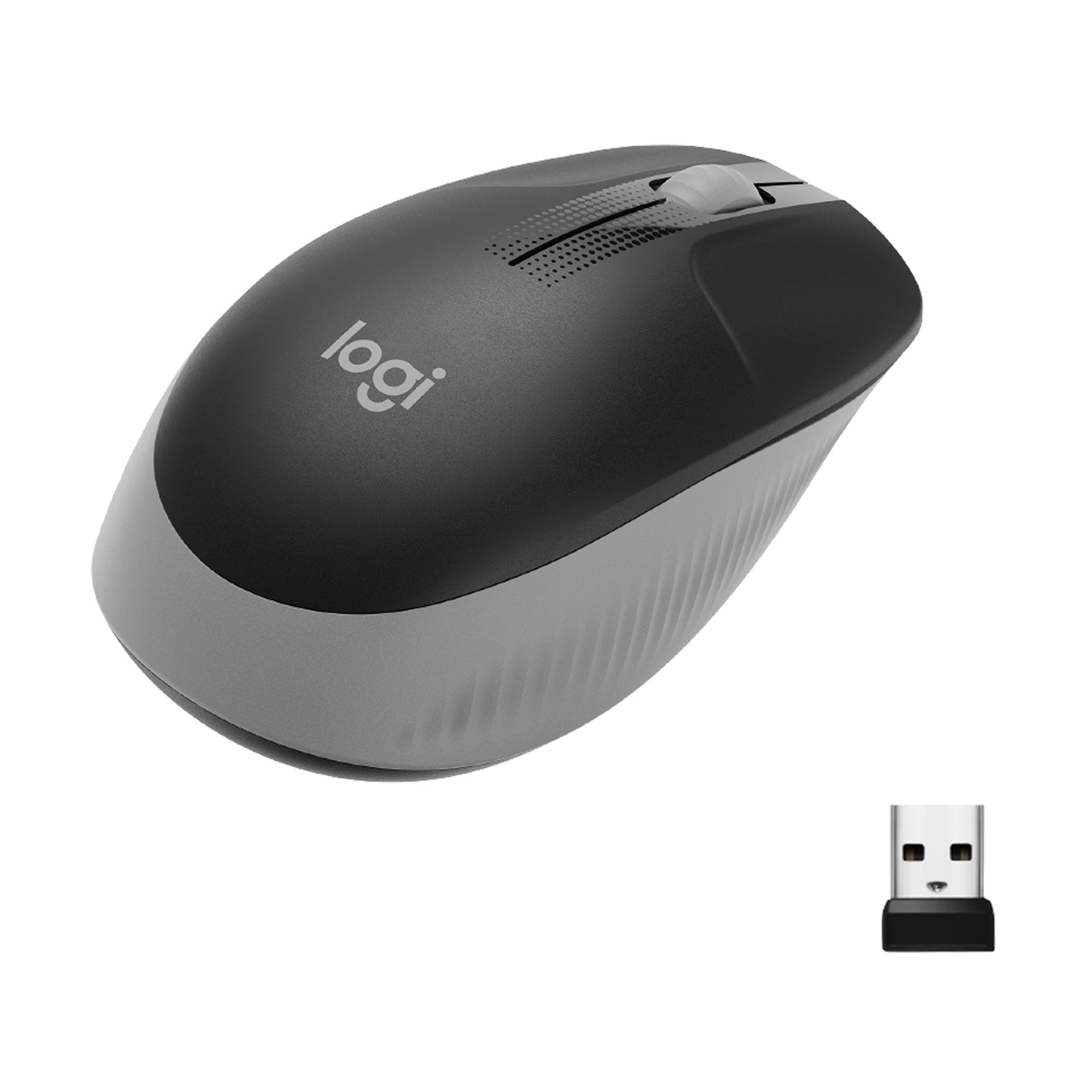 Mouse M190 Log Wireless Grey Sull S Ize Ambidestro - Visualizzazione dettagliata