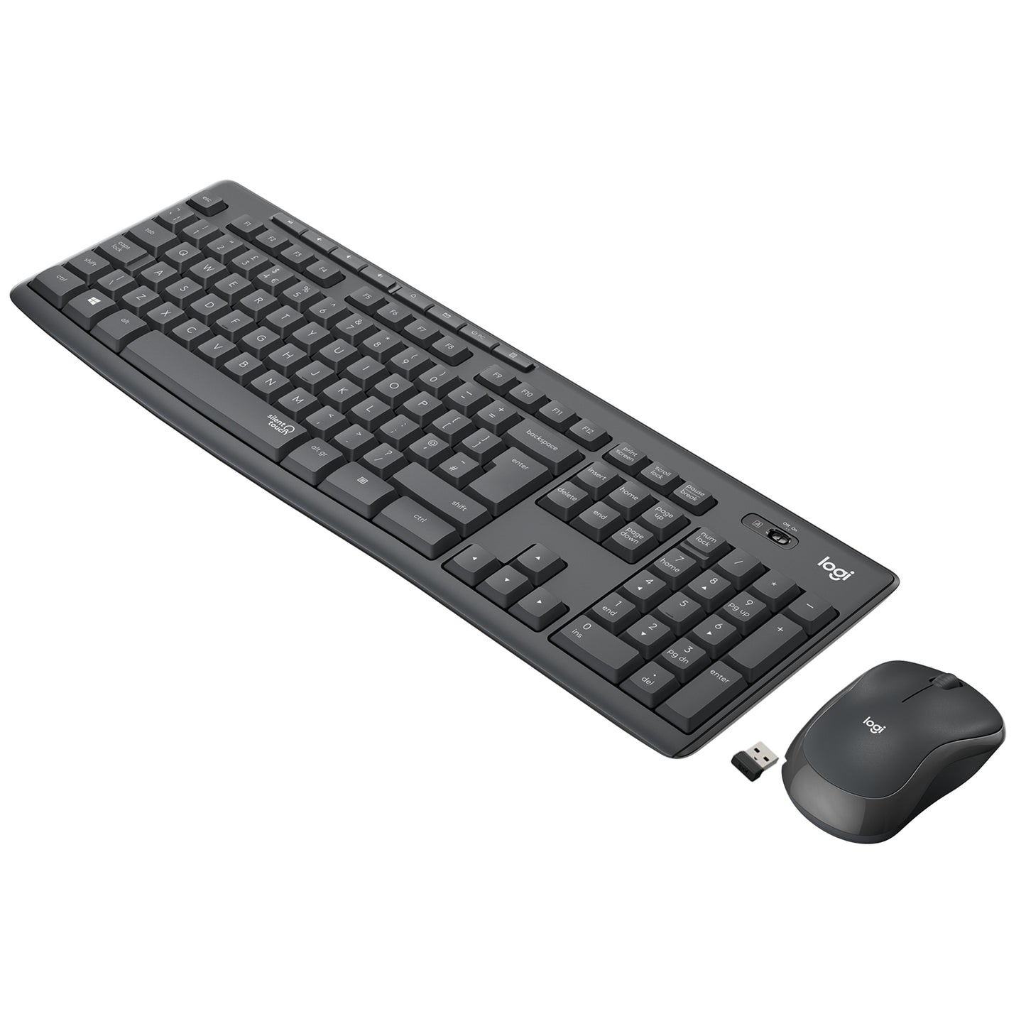 Tastiera Mk295 Log Wireless Mouse Usb Silent Grafite - Visualizzazione dettagliata
