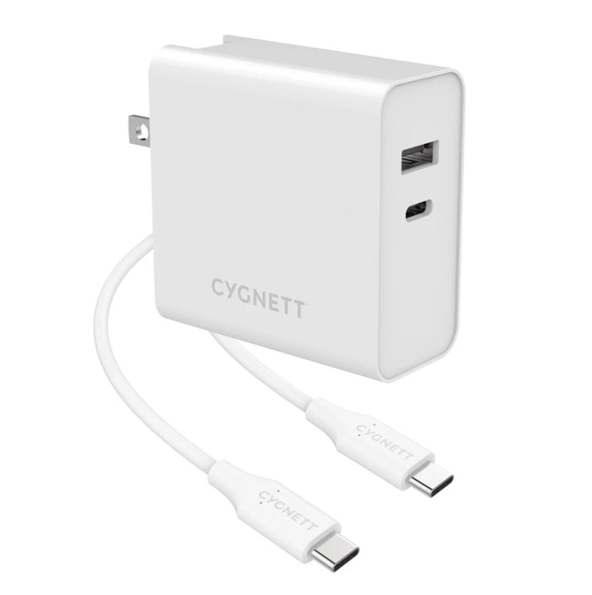 Caricatore 60Watt 2P Usb C Usba Ada Ttatori Viaggio Uk Usa Eu Cygnett - Visualizzazione dettagliata
