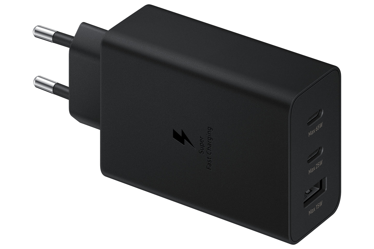 Carica Batteria Samsung Ep T6530 Fc Type C 65W Trio Fast Charge Black - Visualizzazione dettagliata