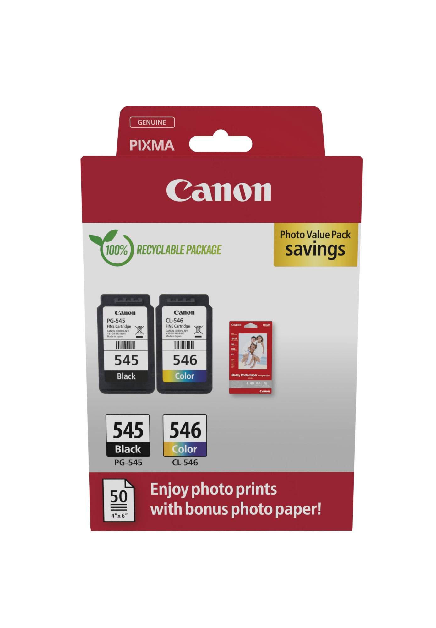 Ink Canon Pg545 Cl546 Cmyk New Mult Pixma Mg2450 8Ml Multipack - Visualizzazione dettagliata