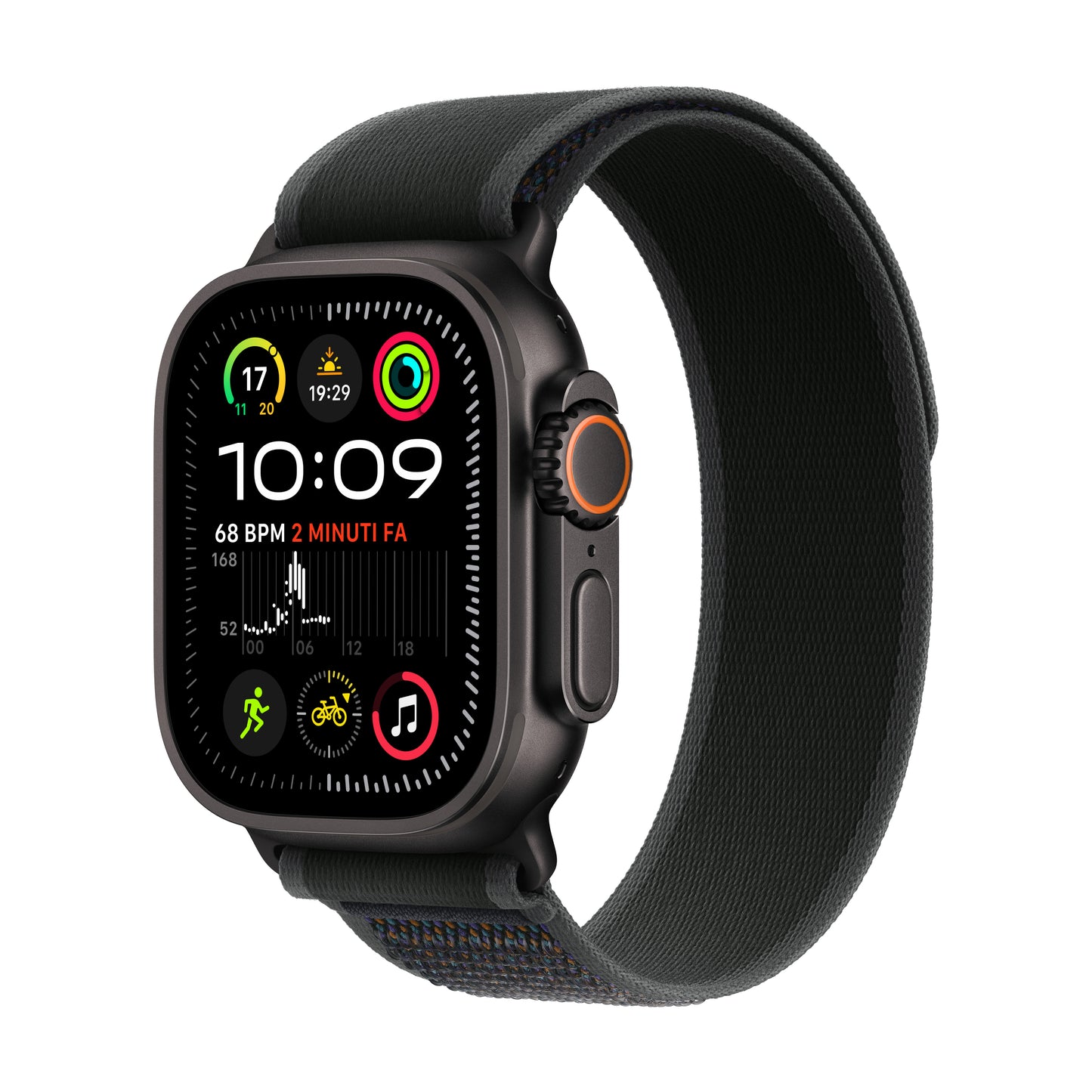 Watch 49Mm Ultra 2 Cellular Tianium Nero Trail Loop M L - Visualizzazione dettagliata