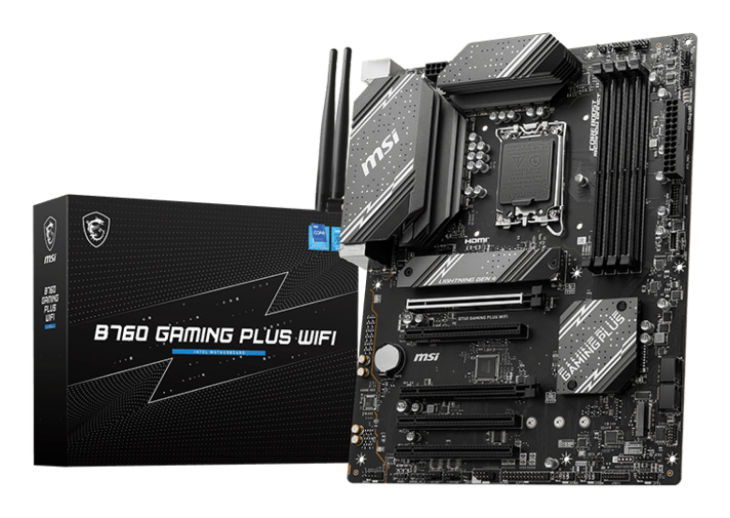 Mb Msi B760 Gaming Plus Wifi 1700 4D5 2M 2 4S3 U3 2 Gbl H D Atx Ddr5 - Visualizzazione dettagliata