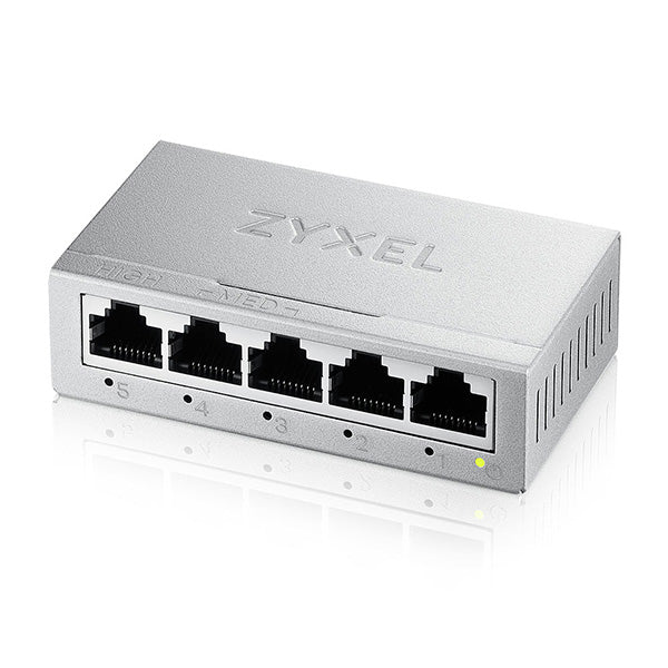 Switch 5P Gigabit Zyxel Metal Case 10 Gbps Unmanaged 5X10 100 1000 - Visualizzazione dettagliata