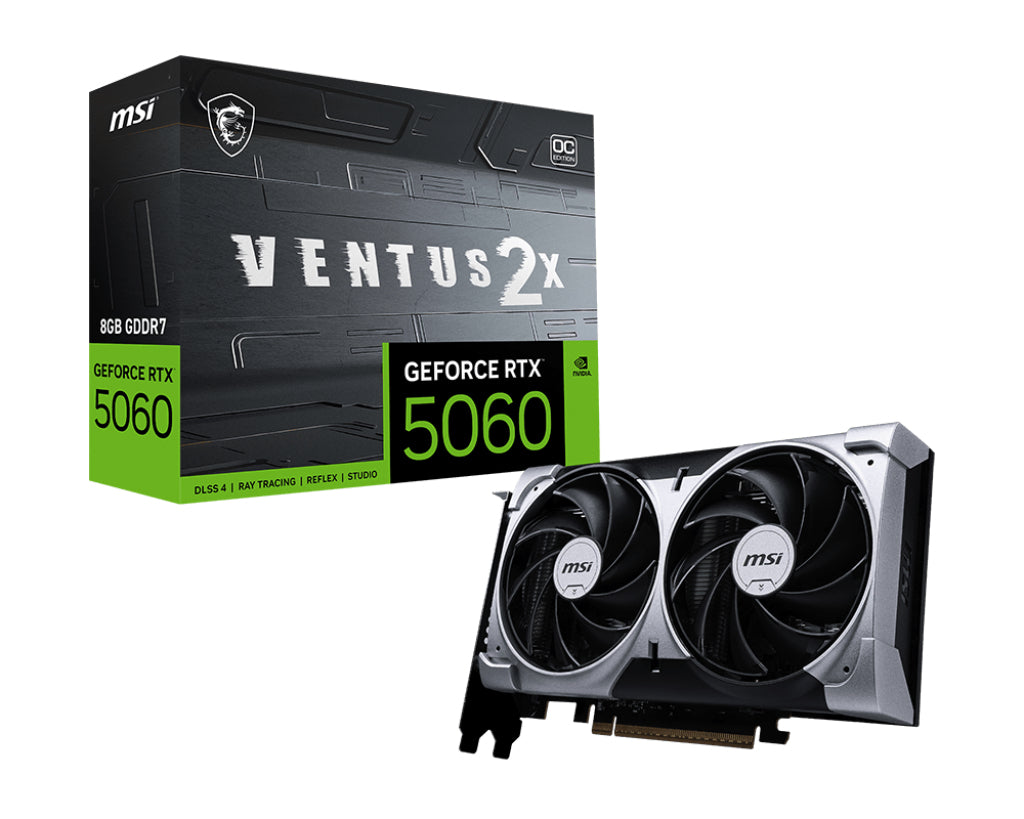 Vga Msi Rtx 5060 Ventus 2X Oc 8Gb Gddr7 Hdmi 3Dp - Visualizzazione dettagliata