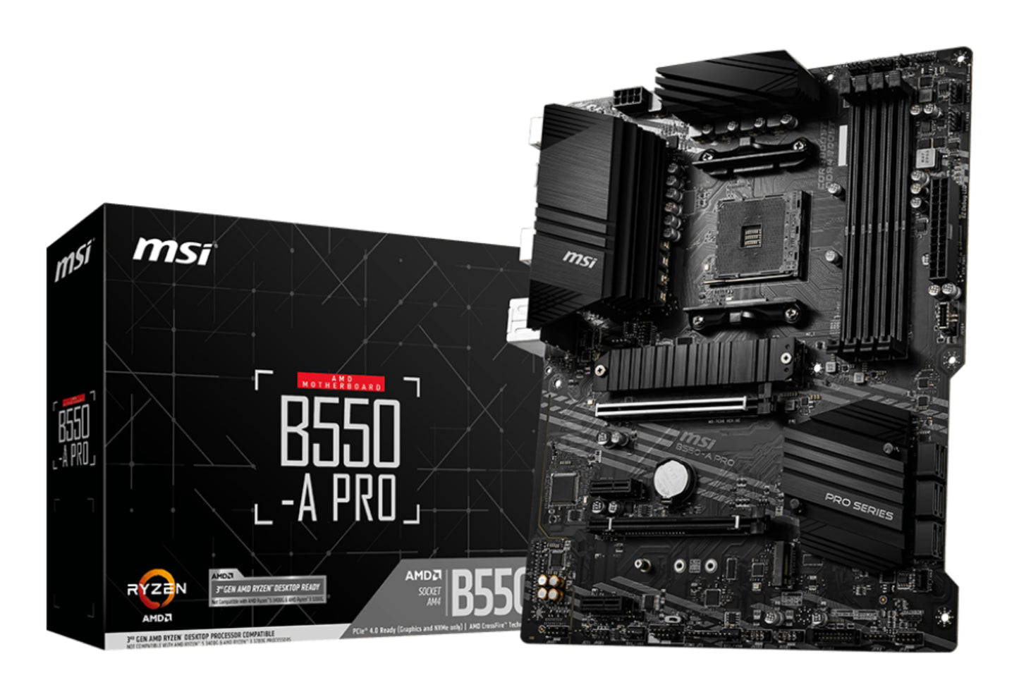 Mb Msi B550 A Pro Am4 Ryz5000 4D4 6S3 2M 2 U3 2 Gblan H Dp Raid - Visualizzazione dettagliata