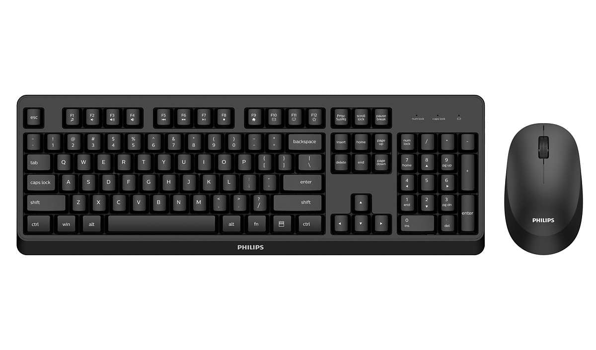 Tastiera Philips Usb Combo Mouse Retail Spt6307Bl 34 Wireless - Visualizzazione dettagliata