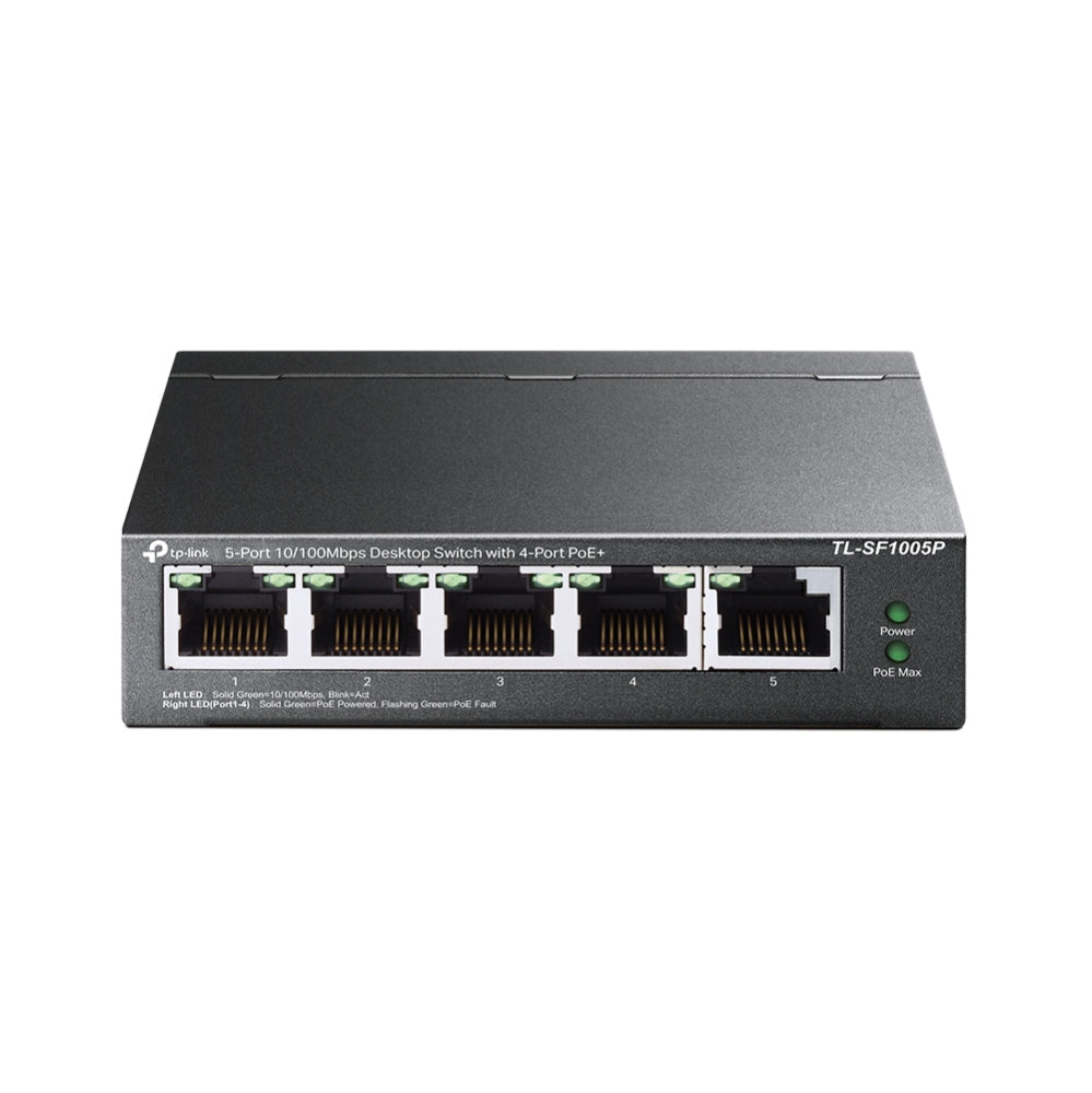Switch 5P 10 100Mbps Di Cui 4P Poe 58W Poe Power Supply - Visualizzazione dettagliata