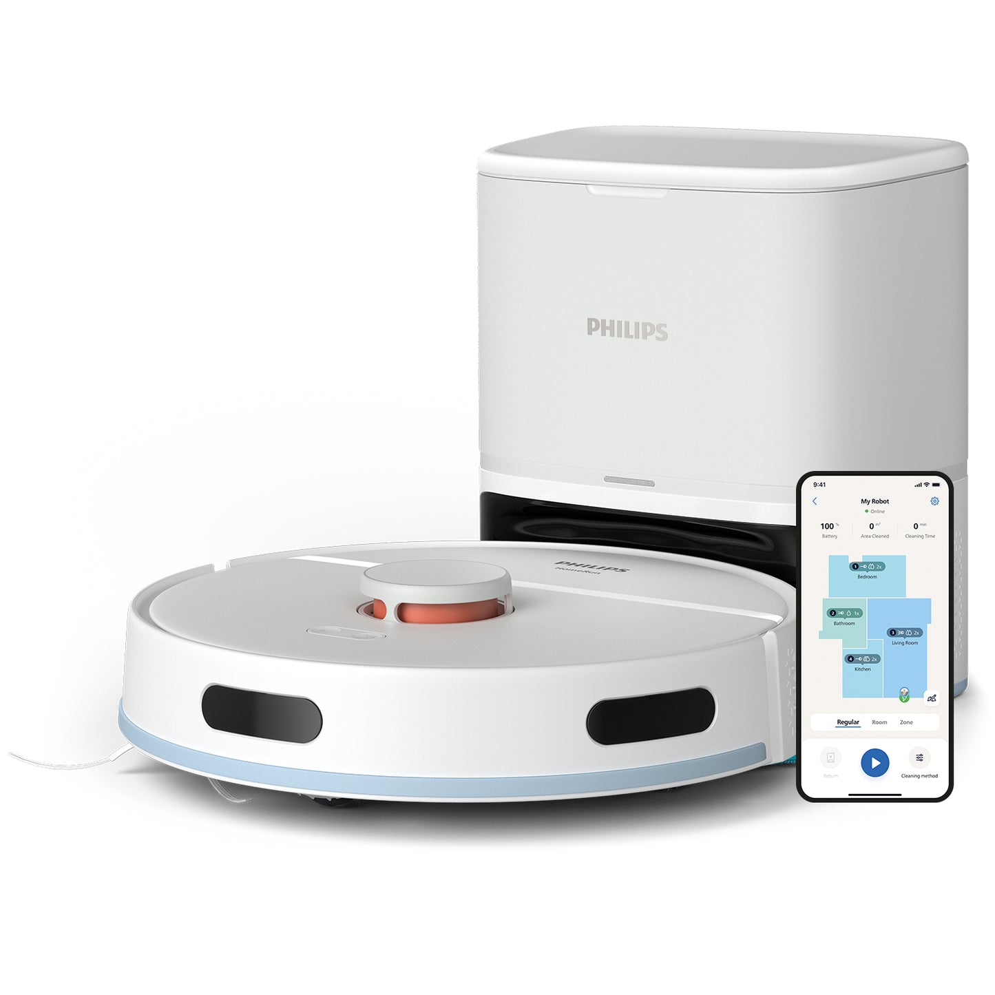 Aspirapolvere Robot Xu2100 Bianco Aspira E Lava Con Svuotamento Autom - Visualizzazione dettagliata