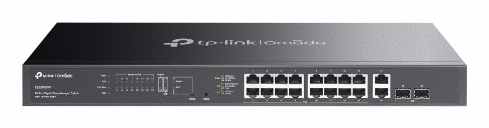 Switch 20P Gb Easy Managed Omada 16P Poe 16Xgb 2Xsfp Port Sdn Cntrl - Visualizzazione dettagliata
