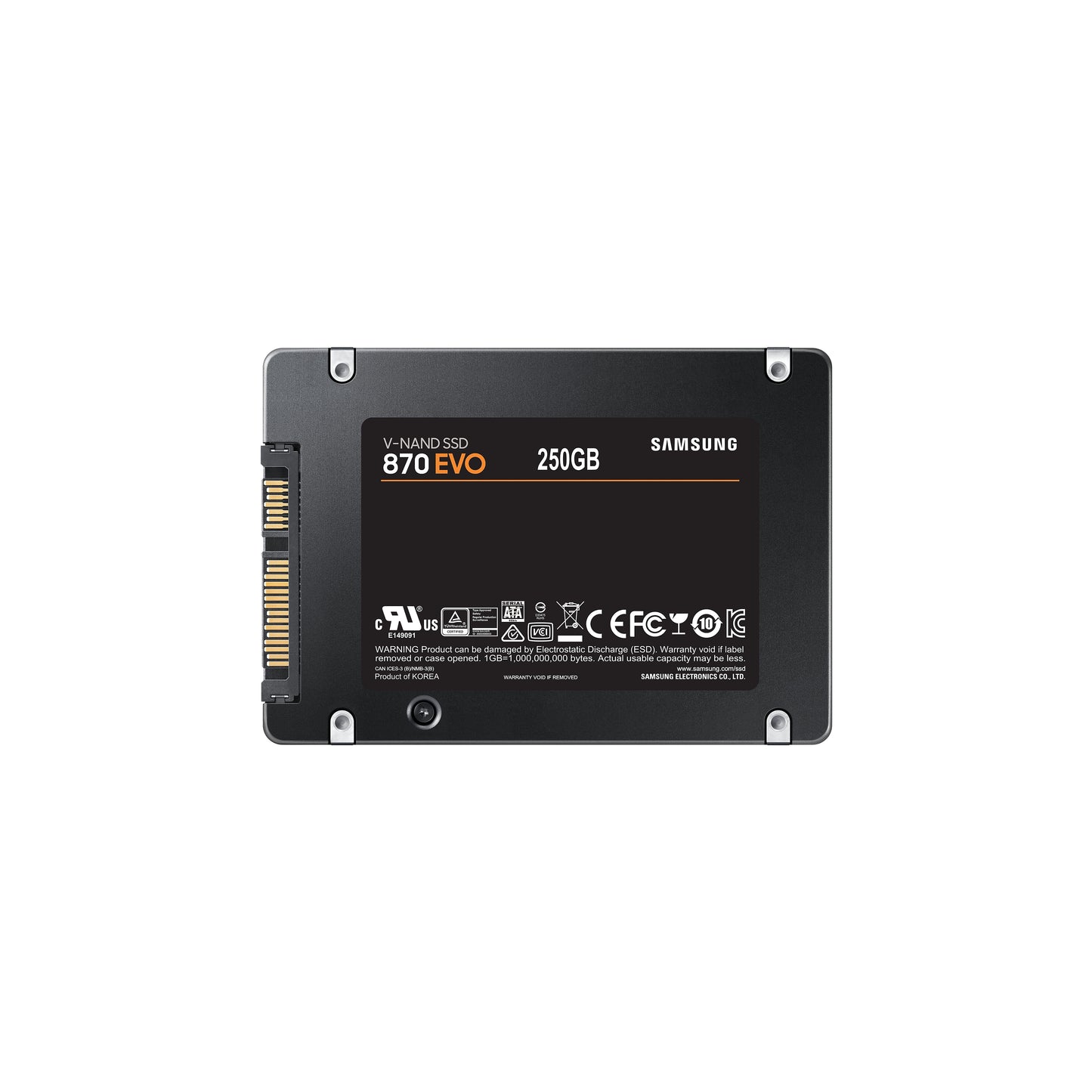 Ssd 2 5 250Gb Sata3 Evo 870 Samsung R W 560 530 Mb S 3D Nand - Visualizzazione dettagliata