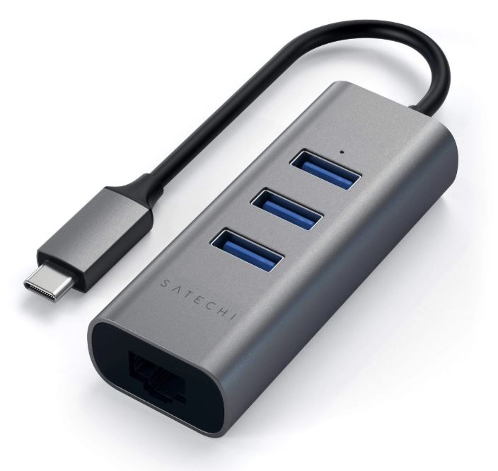 Hub Dock Type C To Usb 3 0 Eth Spac E Gray 3P Usb 3 0 1 Ethernet - Visualizzazione dettagliata
