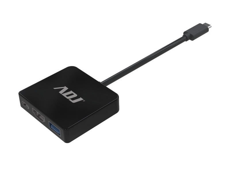 Hub Dock Type C Multiport Bk Hdmi Usb3 1 Power Delivery Port Adj - Visualizzazione dettagliata