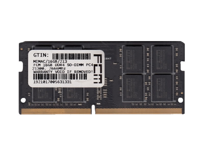 Ddr4 16Gb 2666 Mhz So Dimm Fcm Cl19 Pc4 21300 1 2V Unbuffered Mac - Visualizzazione dettagliata