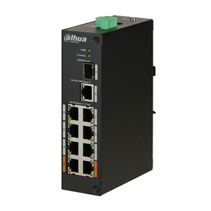Switch 8P Poe 1P Sfp 1P Gbit V2 Unmanaged Industriale Dahua - Visualizzazione dettagliata