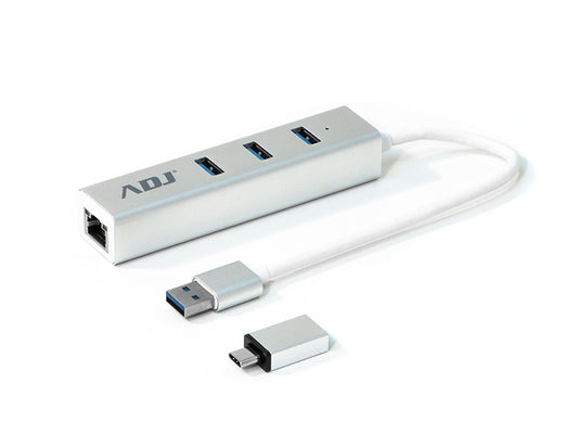 Hub Usb 3 0 3P Adattatore Type C Sl 3 Usb 3 0 Rj45 Adj - Visualizzazione dettagliata