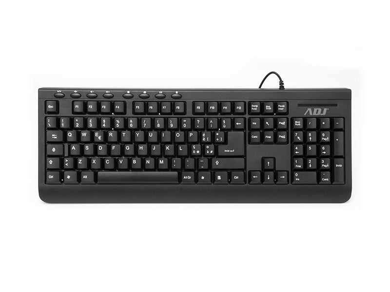 Tastiera Usb Multimedia Pure Ta108 Bk 113 Tasti Plug Play Adj - Visualizzazione dettagliata