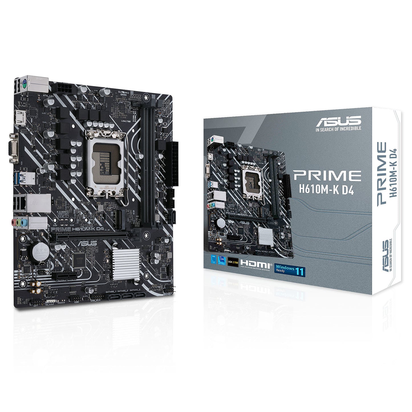 Mb Asus Prime H610M K D4 S1700 2D4 4S3 Gbl M 2 U3 2 Hdmi Vga - Visualizzazione dettagliata