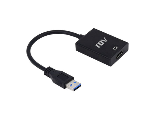 Adattatore Usb 3 0 Hdmi M F Bk Con Cavo Adj - Visualizzazione dettagliata