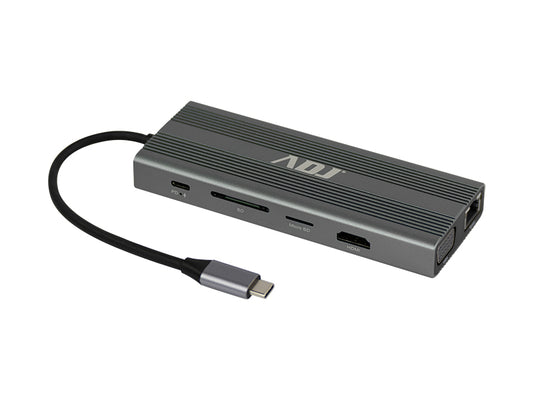 Docking Type C Multiport 12In1 Usb Hdmi Vga Lan Dp Audio Sd Adj - Visualizzazione dettagliata