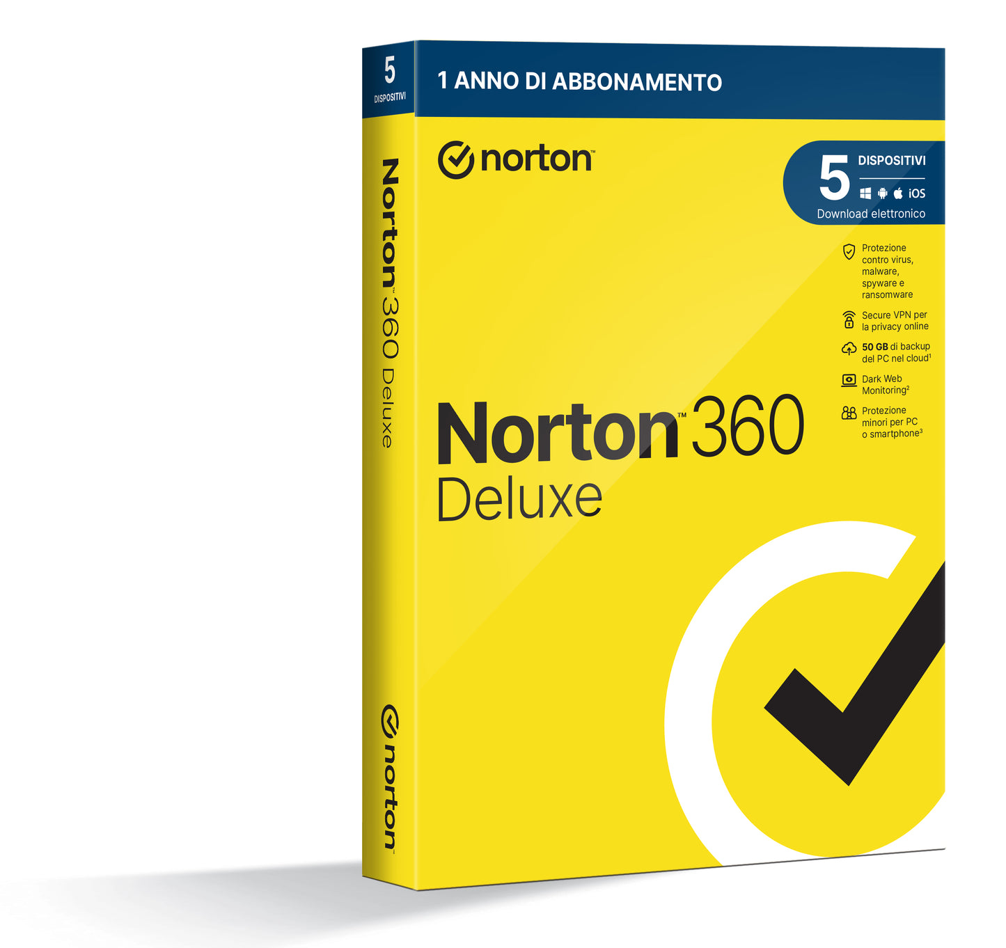 Int Sec 5Dev 1Y 50Gb 360 Deluxe Norton 12Mo Generic Rsp Mm Gum - Visualizzazione dettagliata