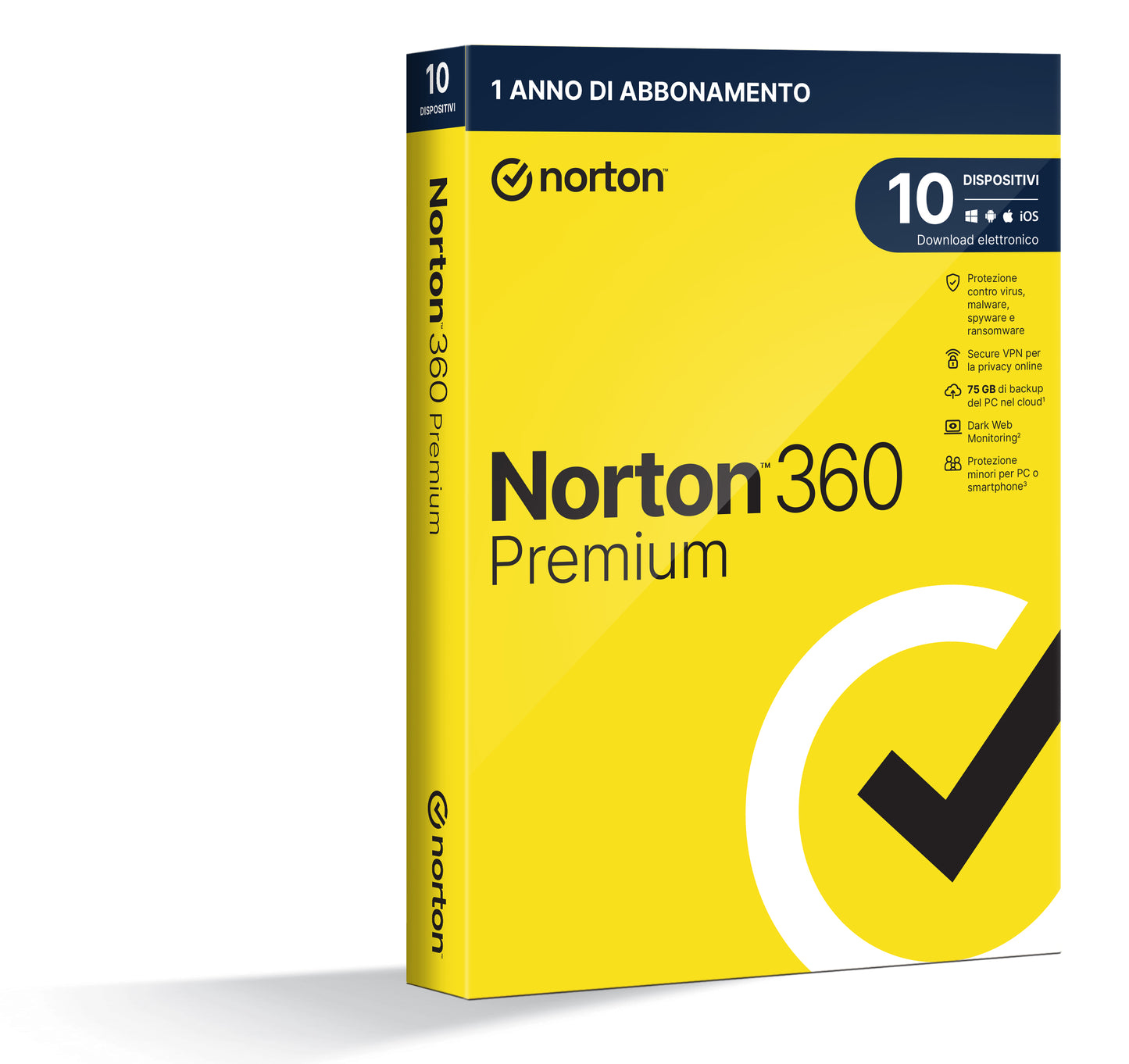 Int Sec 10Dev 1Y 75Gb 360 Premium Norton 12Mo Generic Rsp Mm Gum - Visualizzazione dettagliata