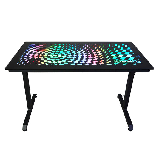 Scrivania Gaming Rgb Duk Telaio Z Portabicchieri E Gancio Cuffie - Visualizzazione dettagliata