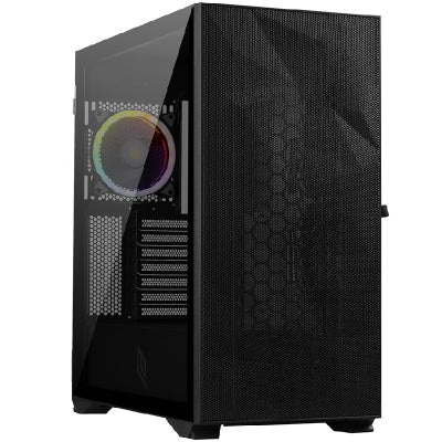 Case Mid Tower No Psu Iron V7 Blk Usb3 2Usb2 Vetro Temperato Rgb Fan - Visualizzazione dettagliata