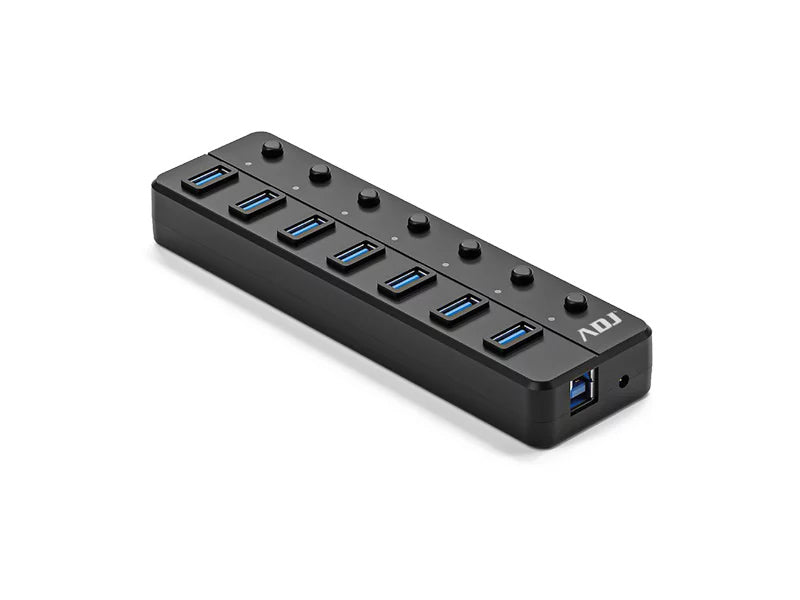 Hub Usb 3 1 7 Porte Seven Bk Fast Charging Compatibile 1 0 2 0 - Visualizzazione dettagliata