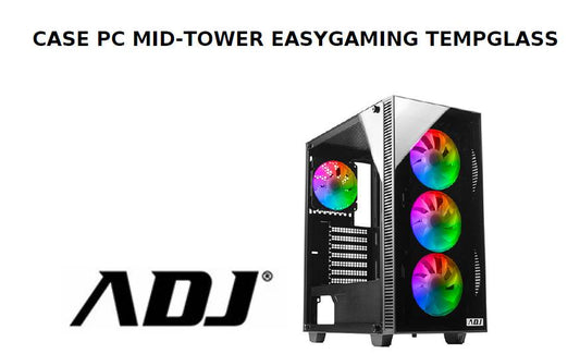 Case Mid Tower Easy Game Tempglass Atx Microatx 1 Usb2 1 Usb3 Adj Bk - Visualizzazione dettagliata