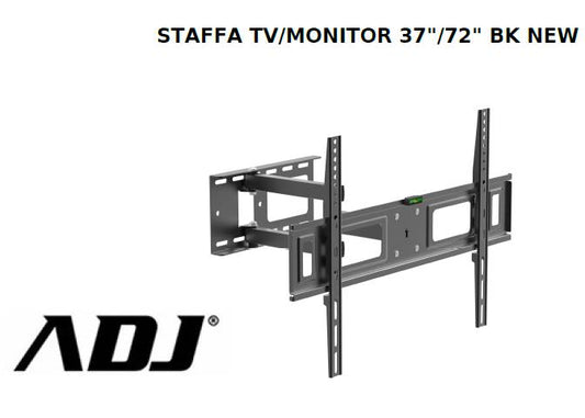 Staffa Tv Monitor 37 72 Bk New Max 50Kg Max Vesa 600 400 Snodo180 - Visualizzazione dettagliata