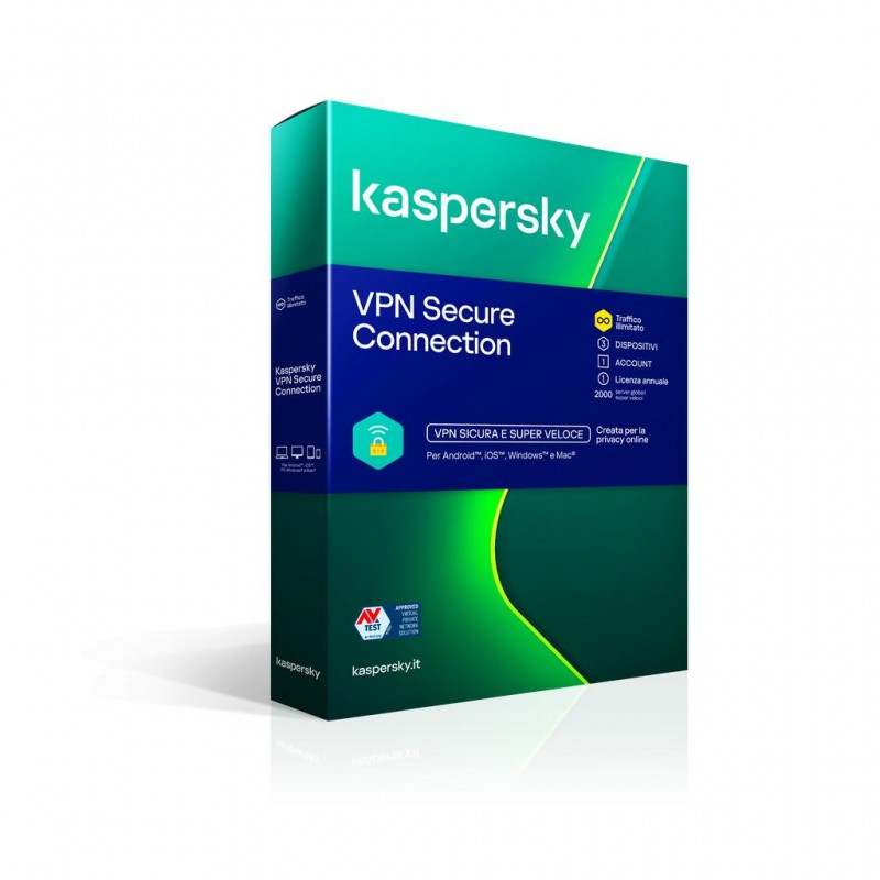 Kaspersky Secure Connection 3Dev 1Y - Visualizzazione dettagliata