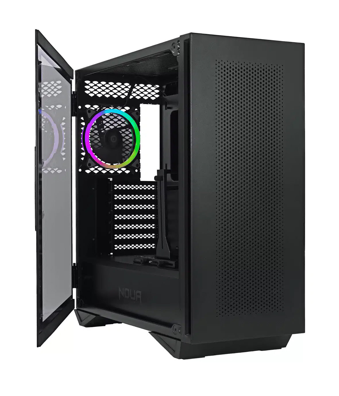 Case Mid Tower No Psu Iron V6 Blk 1Usb3 2Usb2 Vetro Temperato Rgb Fan - Visualizzazione dettagliata