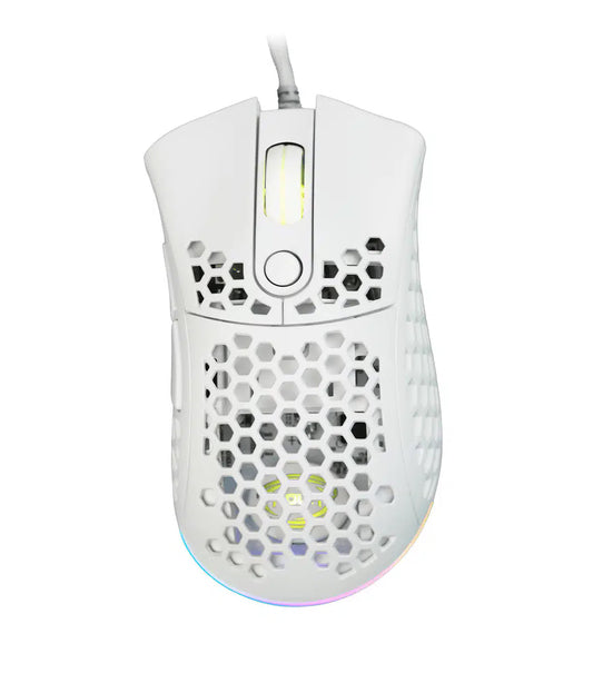Mouse Usb Gaming Myst M80 White 5 Tasti 10000Dpi Illuminaz Rainbow - Visualizzazione dettagliata