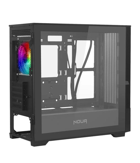 Case Mini Tower No Psu Fobia L101 Blk 3Usb3 1Fan Argb Vetro Temperato - Visualizzazione dettagliata