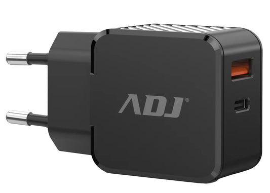 Carica Batteria Casa 2P Usb 30W Bk 1Porta Fast Charge 1Porta Pd Type C - Visualizzazione dettagliata