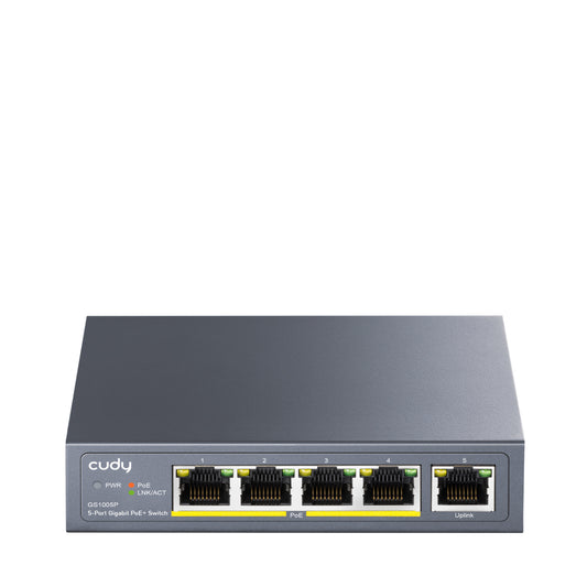 Switch 5P Gigabit Di Cui 4P Poe 60W Poe Power Supply Vlan Exten Dip - Visualizzazione dettagliata