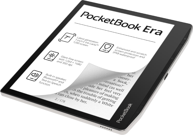 E Book Reader Era Stardust 7 Ts 16Gb Wifi Usb Bt Linux Silver - Visualizzazione dettagliata