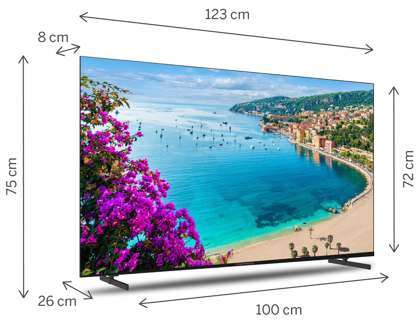 Tv 55 Thomson 4K Frameless Smart T2 C2S2 Android 11 Uhd - Visualizzazione dettagliata